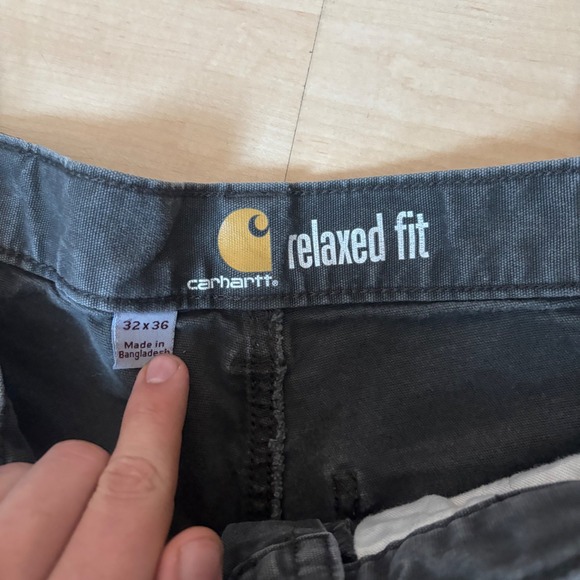 Carhartt Relaxed Fit Carpenter Pants Mens 32x36 Gray Canvas Utility 102291 306 - Picture 3 of 8